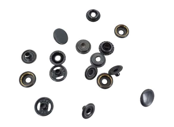 Druckknöpfe "Sport + Camping" - 15mm - nähfrei - Farbe: Brüniert - 100 Stück