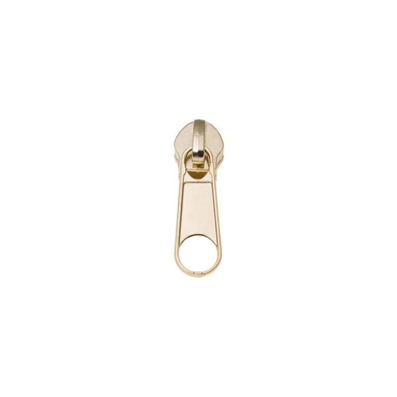 Zipper für 5mm Reißverschluesse - Farbe: Goldfarben - 10 Stück