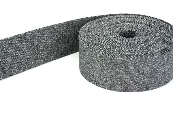 5m Gürtelband / Taschenband - Farbe: Dunkelgrau meliert - 40mm breit