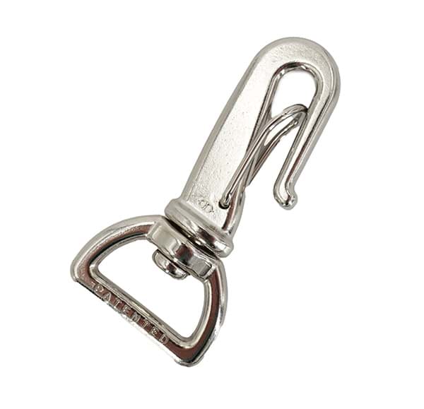 "Gooseneck" Karabinerhaken - 330kg Bruchlast - 15mm Durchlass - 10 Stück *ABVERKAUF*