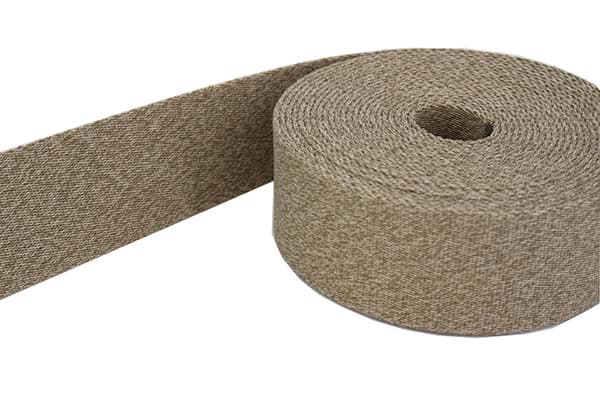 50m Gürtelband / Taschenband - Farbe: Beige meliert 475 - 40mm breit