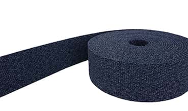 1m Gürtelband / Taschenband - 40mm breit - Jeansblau melange