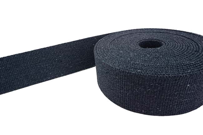 50m Gürtelband / Taschenband - recyceltes Garn - 40mm breit - Dunkelblau melange