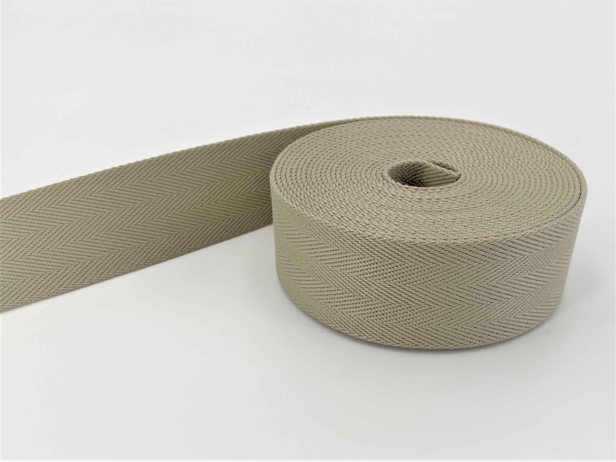 1m Gürtelband / Taschenband - 40mm breit - Fischgrät natur uni 259