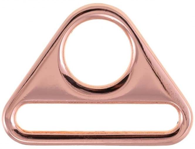 Triangel aus Zinkdruckguss - rosegold - 38mm Durchlass - 10 Stück