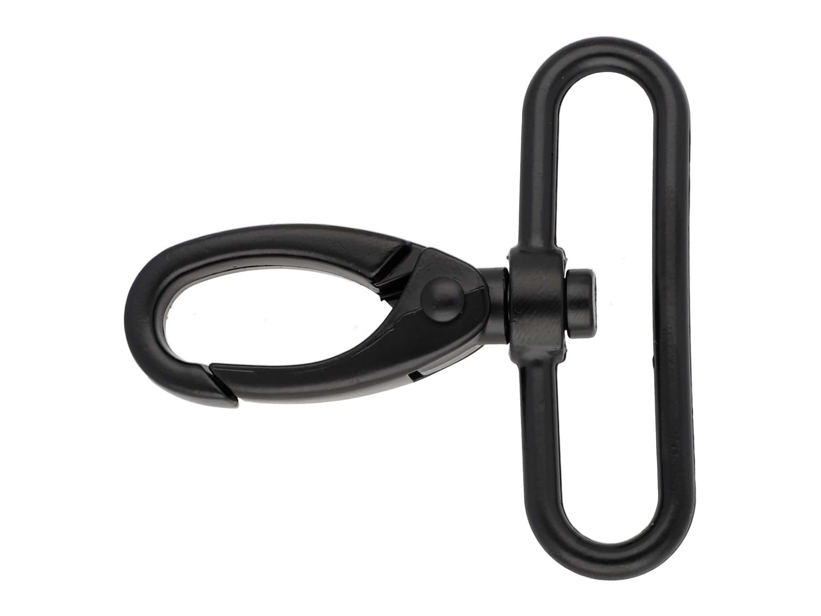 Karabiner aus Zinkdruckguss - 5,9cm lang - 50mm Durchlass - schwarz - 1 Stück