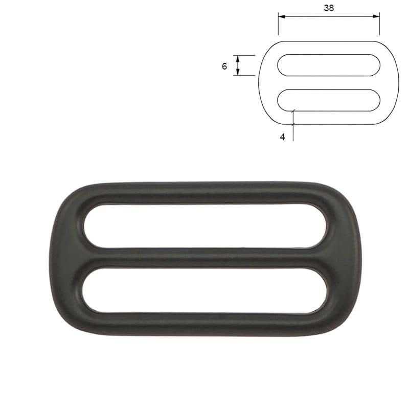 Regulator aus Zinkdruckguss - Schwarz - 38mm Durchlass - 10 Stück