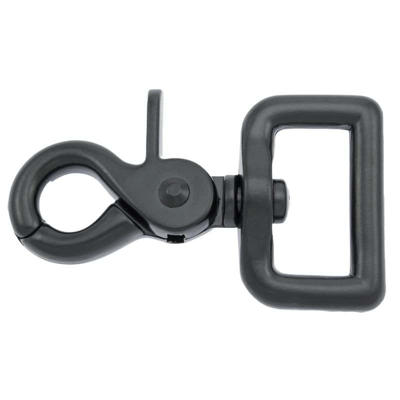 Scherenkarabiner für 25mm Gurtband - 6,4cm lang - schwarz - 1 Stück