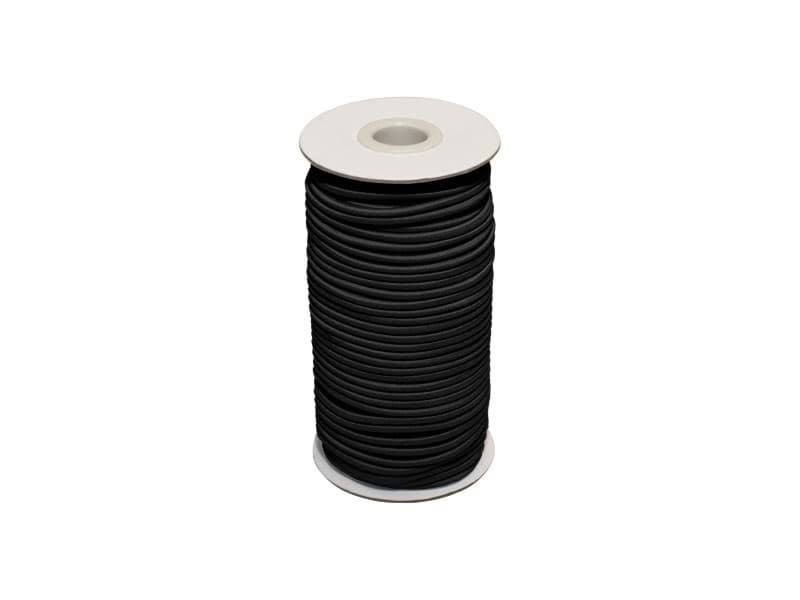 100m Gummikordel - 4mm dick - schwarz