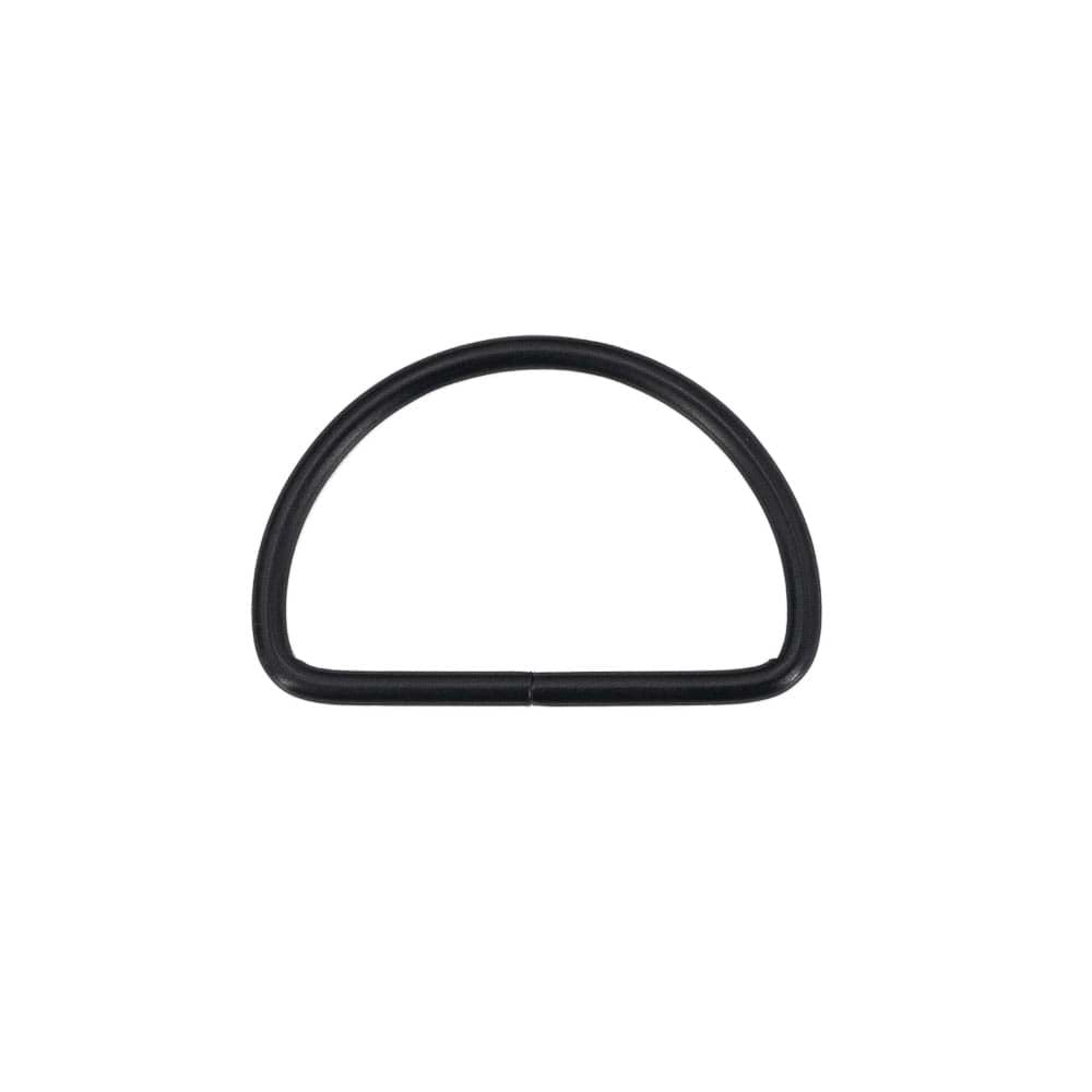 40 x 21 x 3,5mm D-Ring  aus Stahl - schwarz - 10 Stück