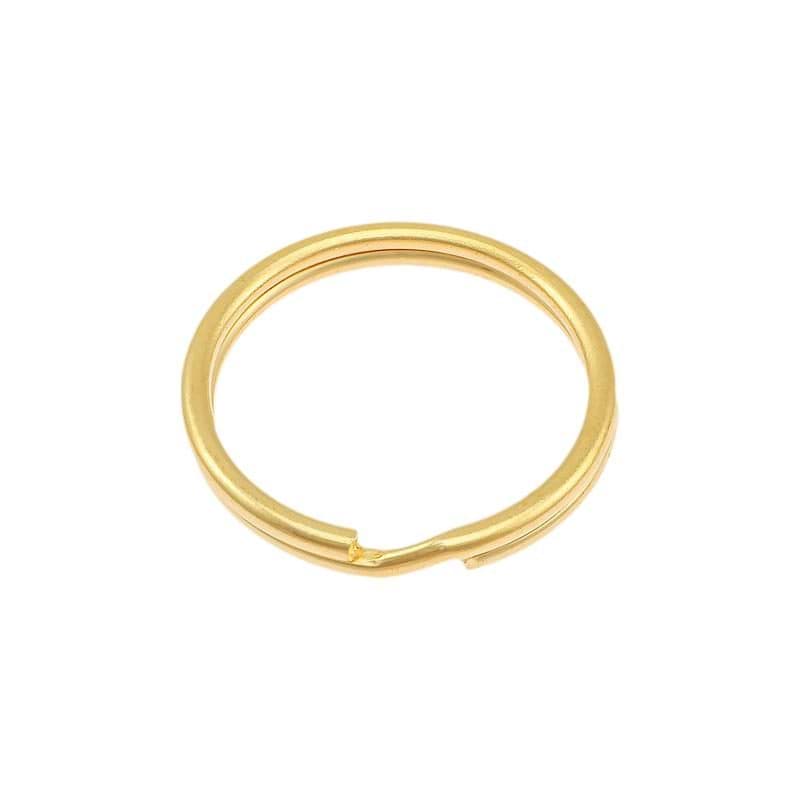 28mm Schlüsselring - 24mm Innendurchmesser - vermessingt - 10 Stück
